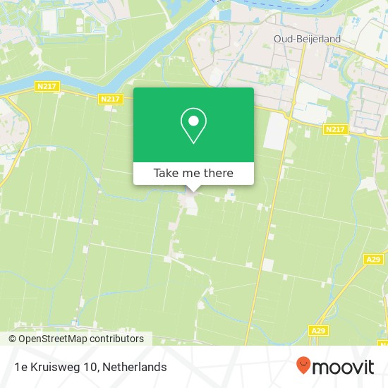 1e Kruisweg 10, 3262 LL Oud-Beijerland map