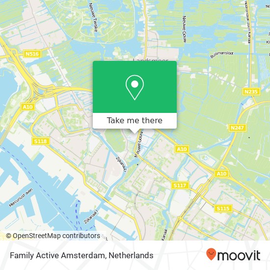 Family Active Amsterdam map