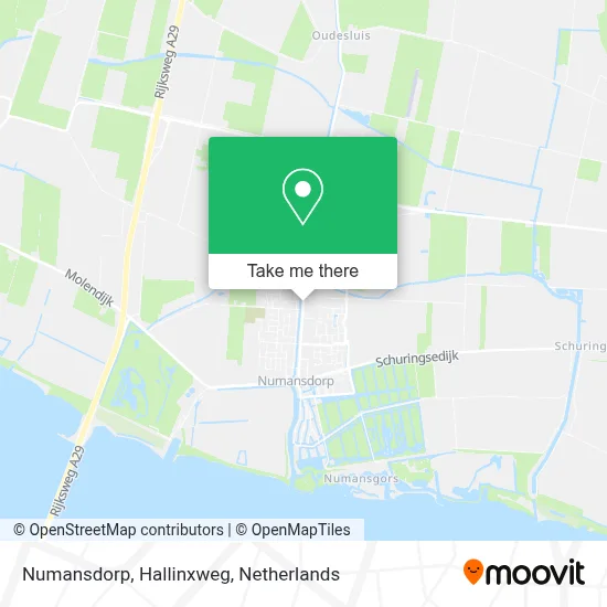 Numansdorp, Hallinxweg Karte