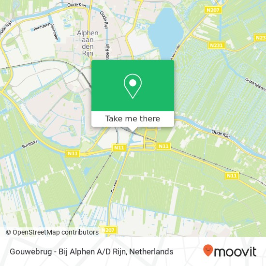Gouwebrug - Bij Alphen A / D Rijn map