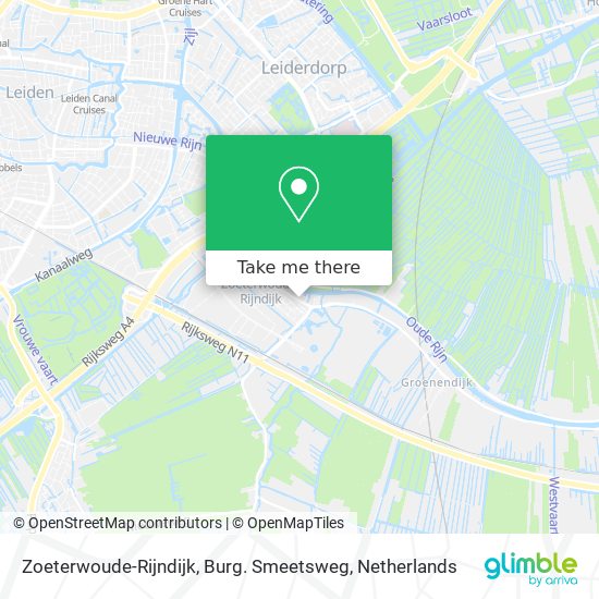 Zoeterwoude-Rijndijk, Burg. Smeetsweg Karte