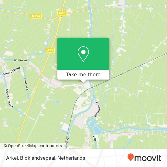 Arkel, Bloklandsepaal map