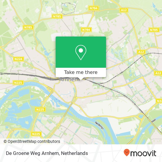 De Groene Weg Arnhem map