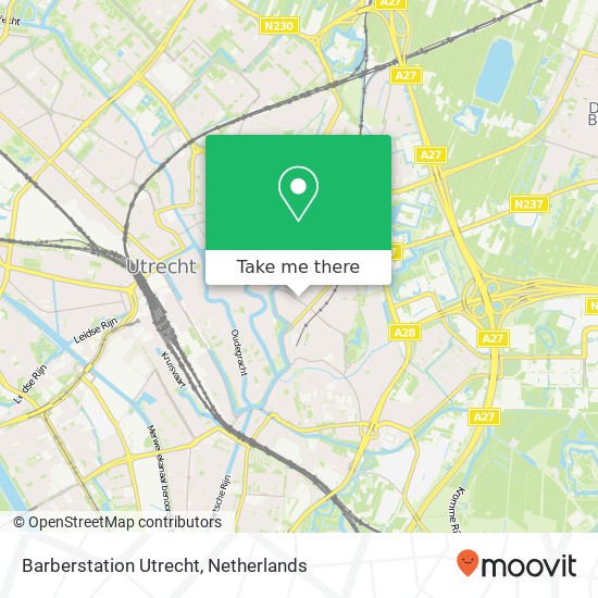 Barberstation Utrecht map
