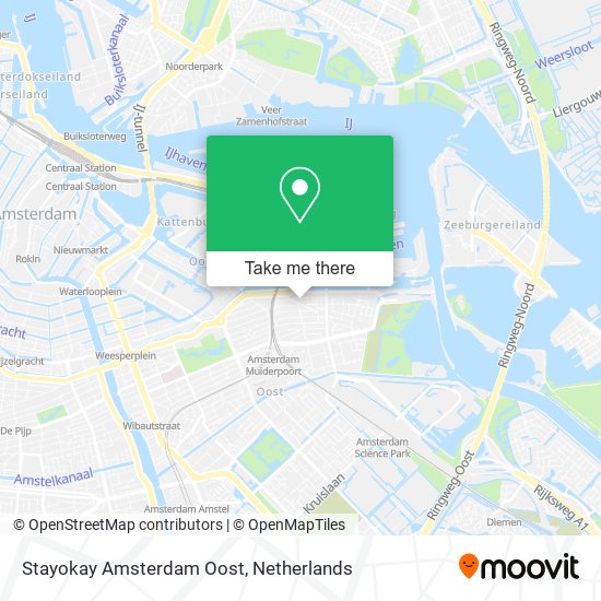 Stayokay Amsterdam Oost map