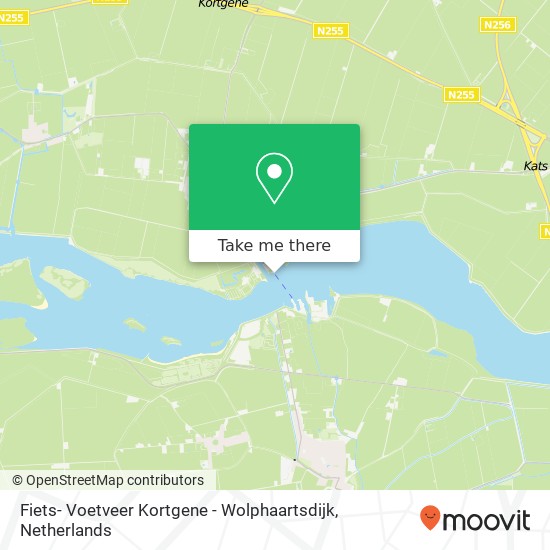Fiets- Voetveer Kortgene - Wolphaartsdijk map