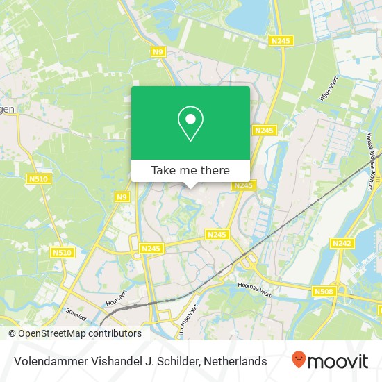 Volendammer Vishandel J. Schilder Karte