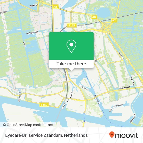 Eyecare-Brilservice Zaandam map