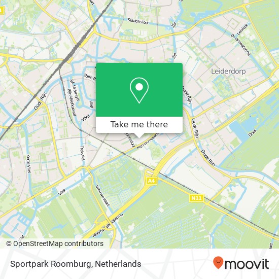 Sportpark Roomburg map