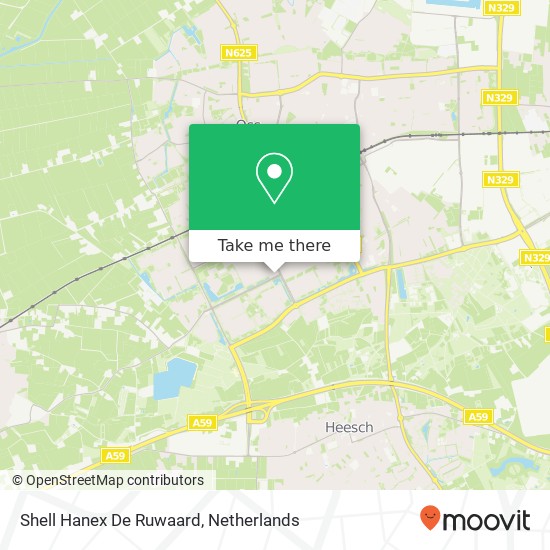 Shell Hanex De Ruwaard map