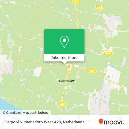 Carpool Numansdorp West A29 map