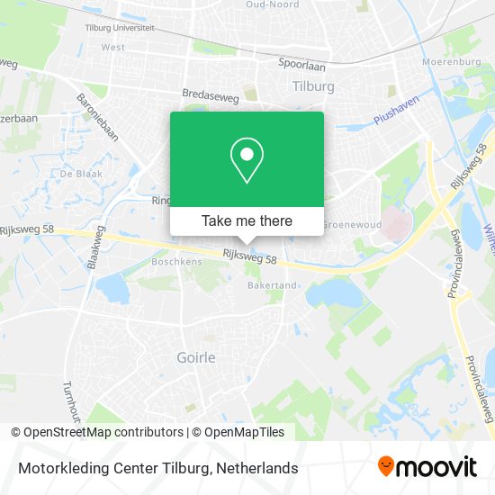 Motorkleding Center Tilburg map