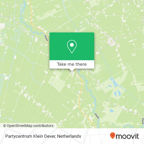 Partycentrum Klein Oever map