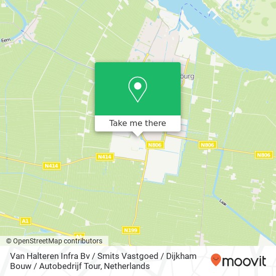 Van Halteren Infra Bv / Smits Vastgoed / Dijkham Bouw / Autobedrijf Tour Karte