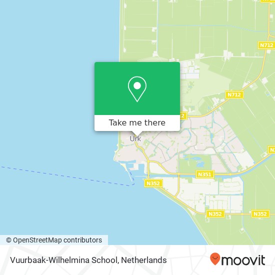 Vuurbaak-Wilhelmina School map