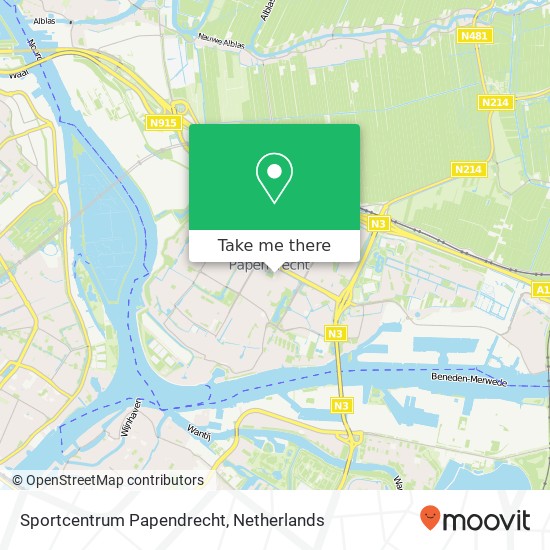 Sportcentrum Papendrecht map