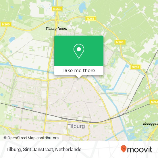 Tilburg, Sint Janstraat map