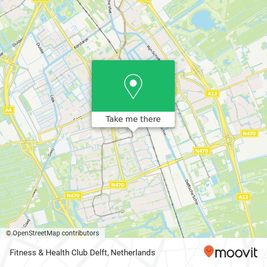 Fitness & Health Club Delft map