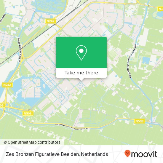 Zes Bronzen Figuratieve Beelden map