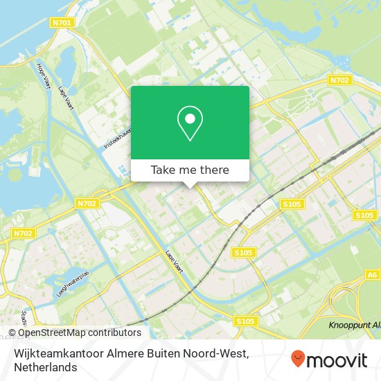 Wijkteamkantoor Almere Buiten Noord-West Karte