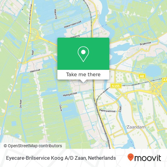 Eyecare-Brilservice Koog A / D Zaan map