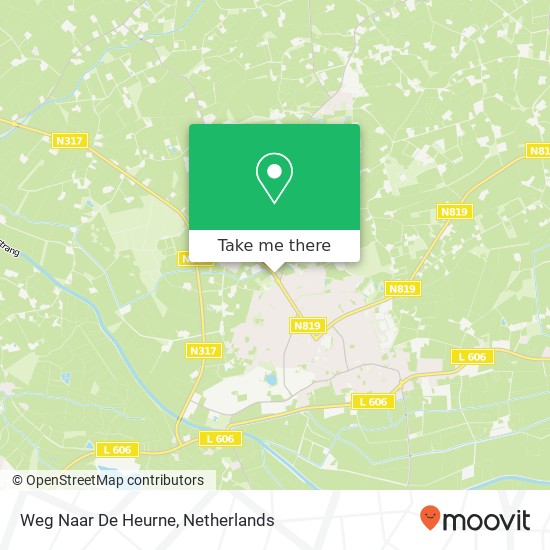 Weg Naar De Heurne map