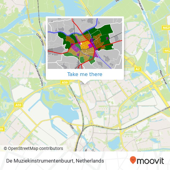 De Muziekinstrumentenbuurt map