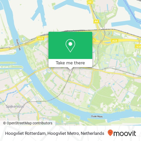 Hoogvliet Rotterdam, Hoogvliet Metro Karte