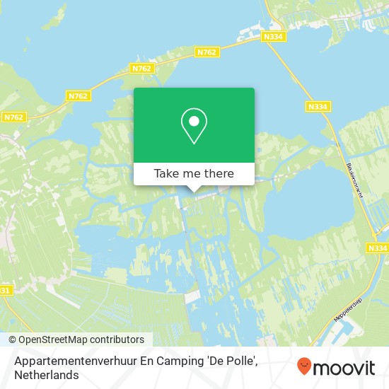 Appartementenverhuur En Camping 'De Polle' map