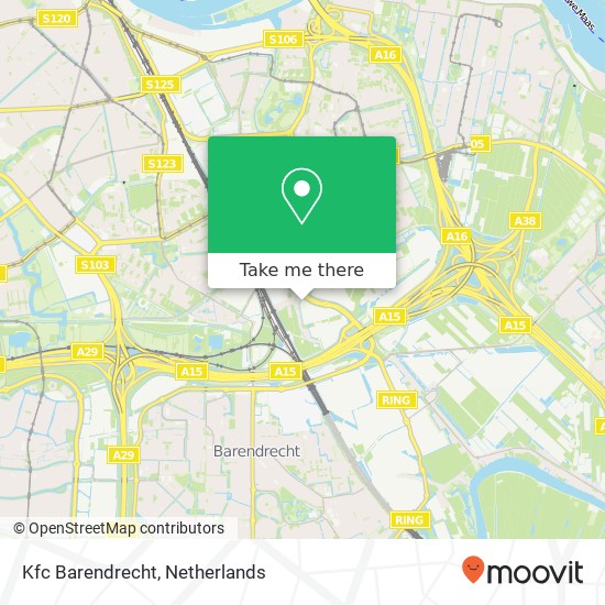 Kfc Barendrecht map