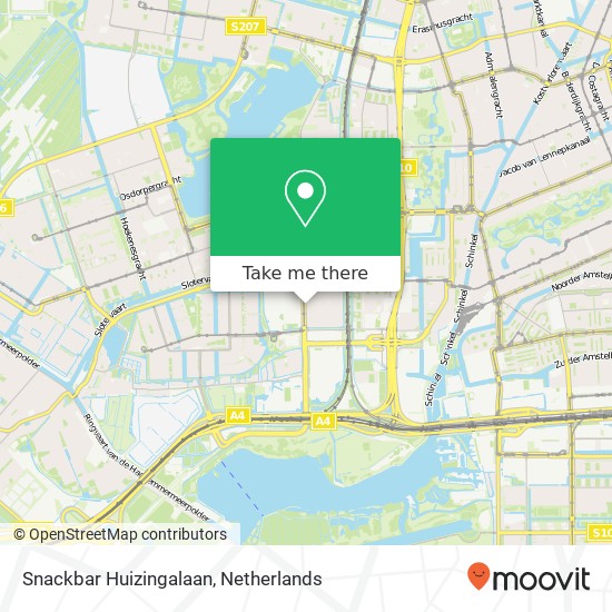 Snackbar Huizingalaan map