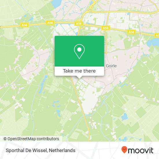 Sporthal De Wissel map