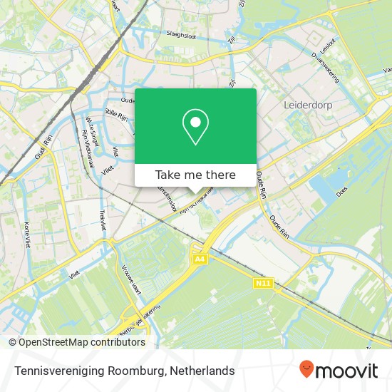 Tennisvereniging Roomburg map