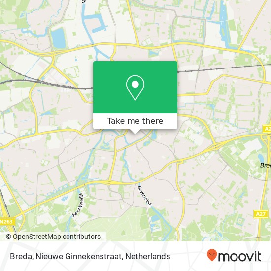 Breda, Nieuwe Ginnekenstraat map