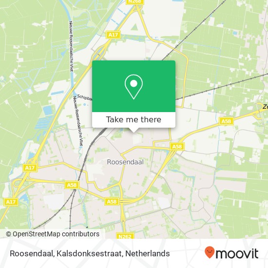 Roosendaal, Kalsdonksestraat map