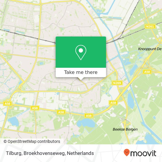 Tilburg, Broekhovenseweg Karte