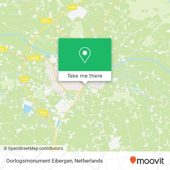 Oorlogsmonument Eibergen map