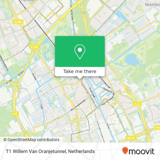 T1 Willem Van Oranjetunnel map