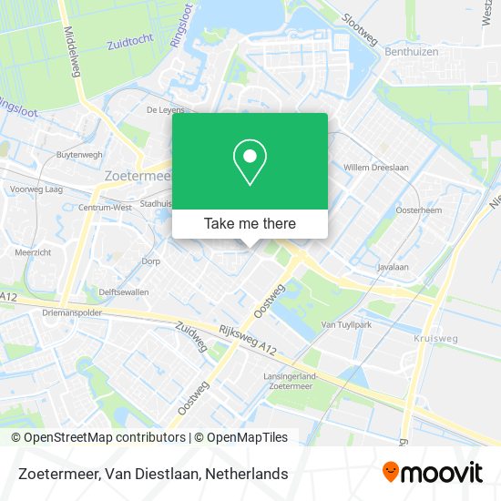 Zoetermeer, Van Diestlaan Karte