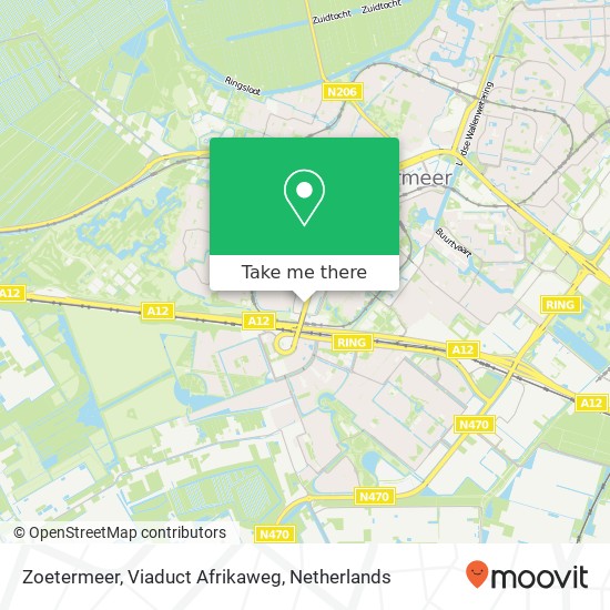 Zoetermeer, Viaduct Afrikaweg map