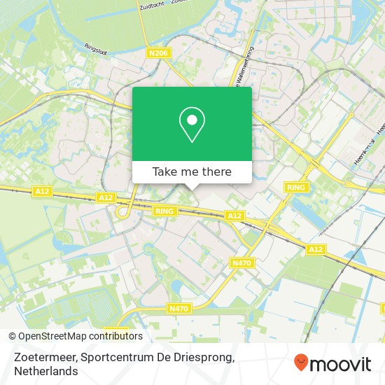 Zoetermeer, Sportcentrum De Driesprong Karte