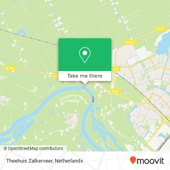 Theehuis Zalkerveer map