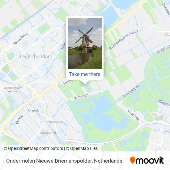 Ondermolen Nieuwe Driemanspolder Karte