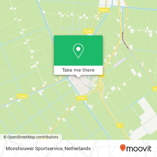 Monshouwer Sportservice map