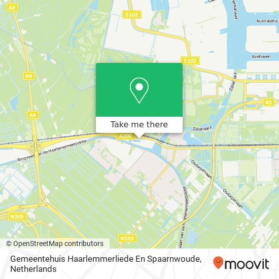 Gemeentehuis Haarlemmerliede En Spaarnwoude map