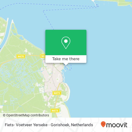 Fiets- Voetveer Yerseke - Gorishoek map