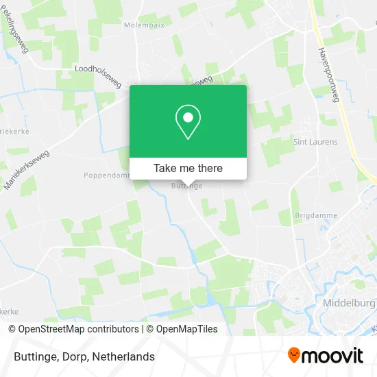 Buttinge, Dorp map