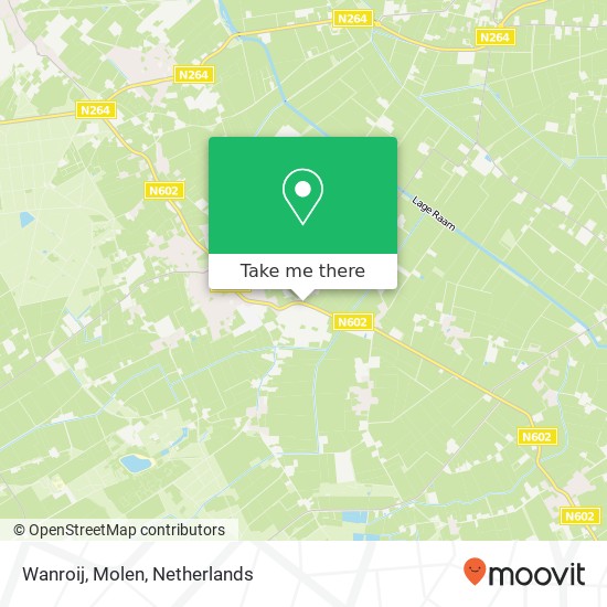 Wanroij, Molen map