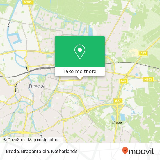 Breda, Brabantplein Karte
