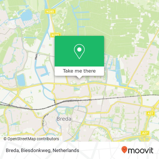 Breda, Biesdonkweg Karte